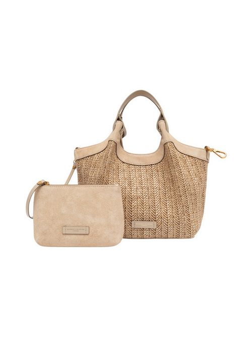 borsa donna dua media in rafia sabbia Gianni Chiarini | BS12339-COMMPGLSPG211